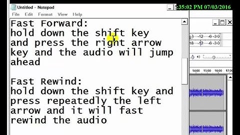 How to :Audacity fast forward and fast rewind audio-Audacity fast forward and fast rewind audio demo