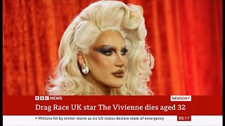 The Vivienne (James Lee Williams) passes away (UK) - UK News - 6/Jan/2025