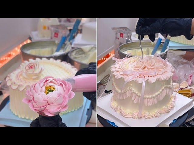 【MARTE】Multiway Piping Layered Top Vintage Cake Piping Tutorial: Beautiful Classic Designs！ - YouTube