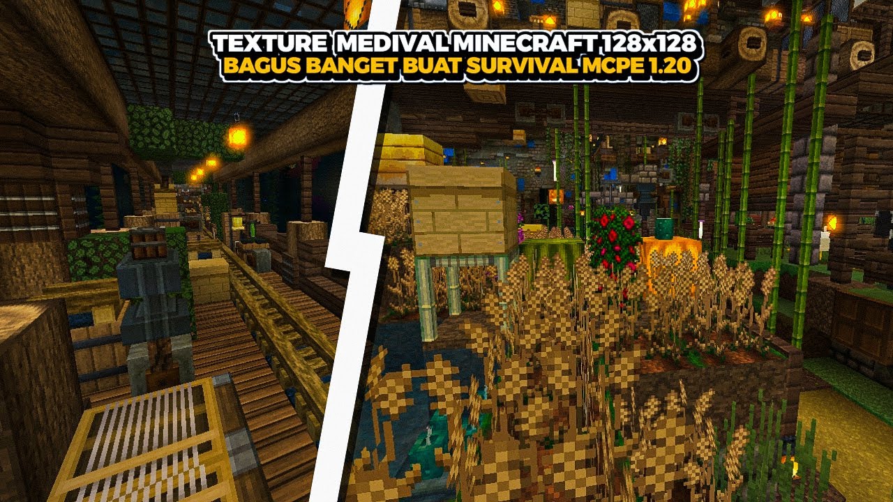 TEXTURE MEDIVAL MINECRAFT 128x128 UNTUK MCPE VERSI 1.20 - YouTube