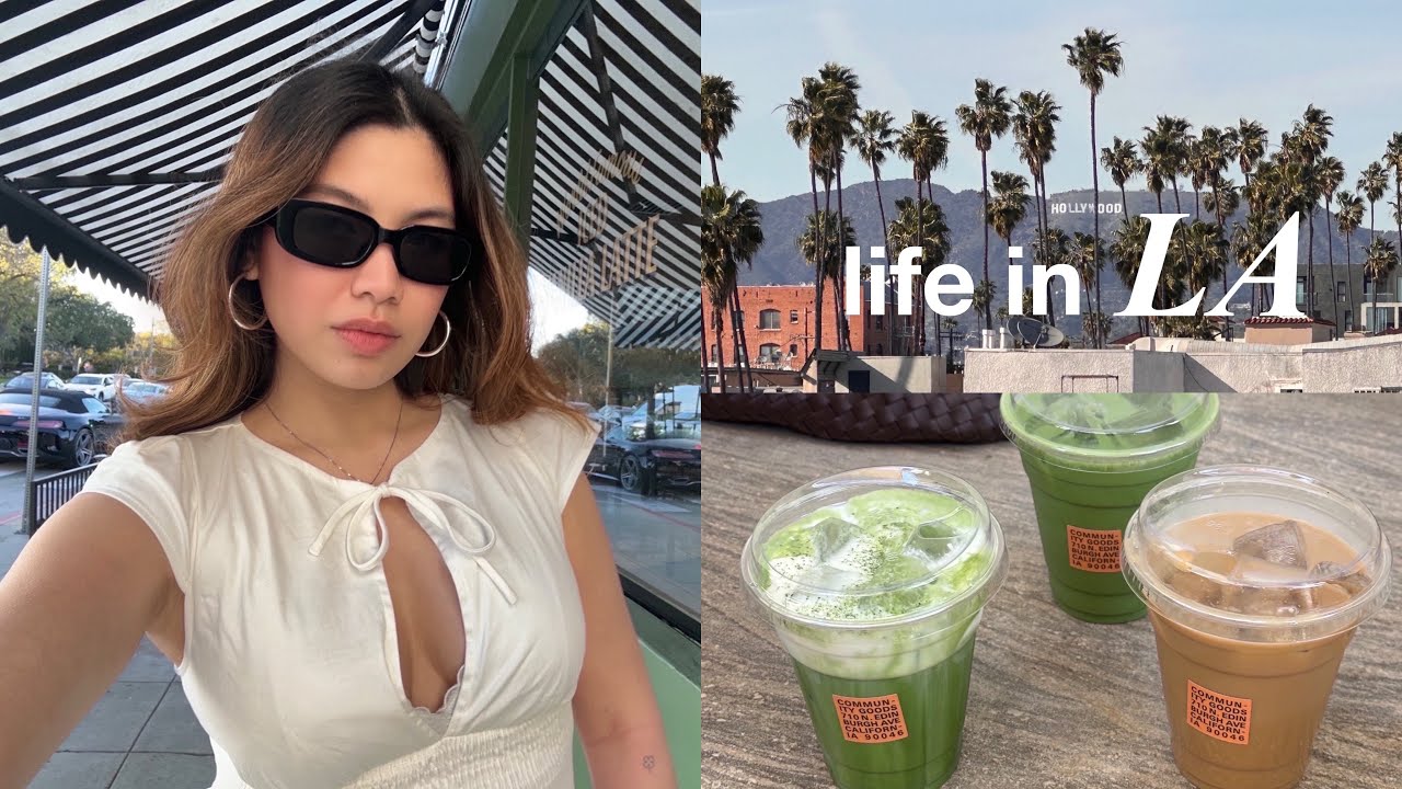 Solo in LA | work with me, makeup routine & best matcha spots!