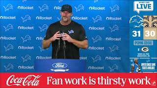 Dan Campbell Postgame PRESS CONFERENCE vs. New Orleans Saints OVERTIME
