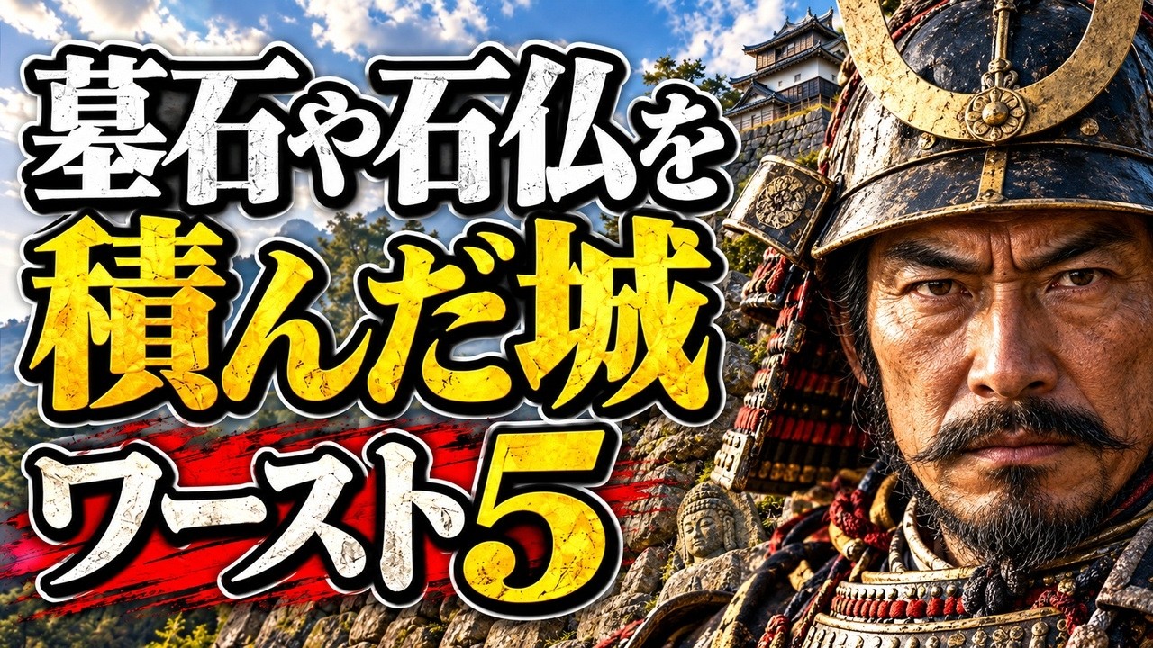 「墓石や石仏を積んで築いた」城ワースト5