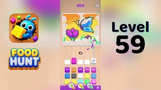Food Hunt Pixel Puzzle Level 59 Walkthrough | Mini Boss