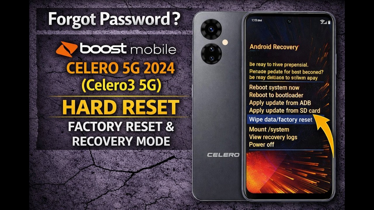 Forgot Password? Boost Mobile Celero 5G 2024 (Celero3 5G) Hard