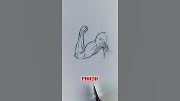I Drew a Flexing Arm – The Ultimate Guide to Muscular Anatomy! #art #foryou #drawing #shorts #draw