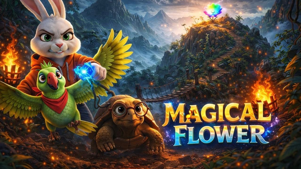 तीन दोस्त और जादुई फूल MISSON  | मजेदार हिंदी कार्टून कहानी