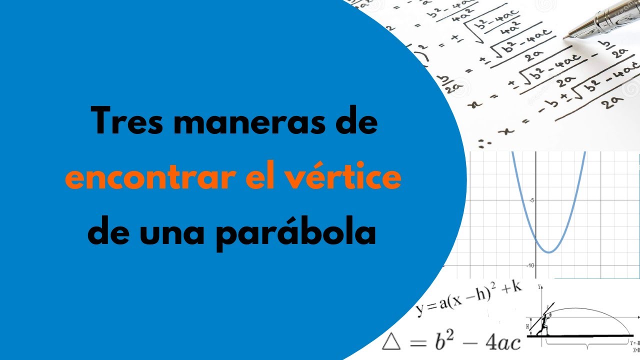 Tres maneras para encontrar el vértice de una parábola - YouTube