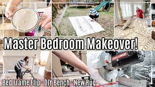 BUDGET BEDROOM MAKEOVER ep 1 :: Bed Frame Furniture Flip, $20 DIY Bed Bench + New Rug!! by This Crazy Life 109,293 views 3 months ago 41 minutes