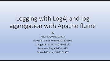 Logging with Log4j and log aggregation with flume