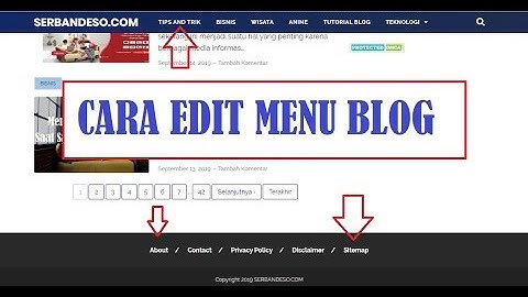 Cara Edit Menu dan Membuat Drop Down di Blog