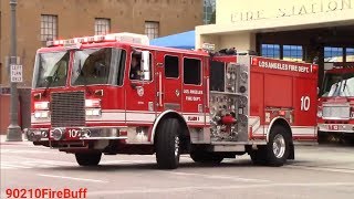 LAFD Engine 10 & Rescue 10 Responding