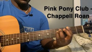 Pink Pony Club - Chappell Roan | Guitar Tutorial(How to Play pink pony club)