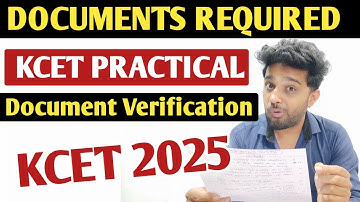 List of documents required for KCET Agri Document Verification 2025 | KCET Agri Practical Exam 2025