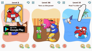 Alphabet DOP: Delete Puzzle Gameplay Walkthrough Part 1 - Lv 1 ~ 75 (Android)