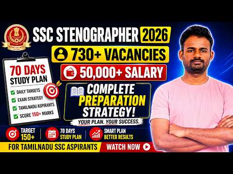 From Zero to 150+ 💯 SSC Steno 2026 | 70 Days Master Plan
