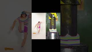 Thumbnail for 😧 #hydraulicpressgirl vs Post-it Notes! Duet w/ @HydraulicPressChannel #performanceart