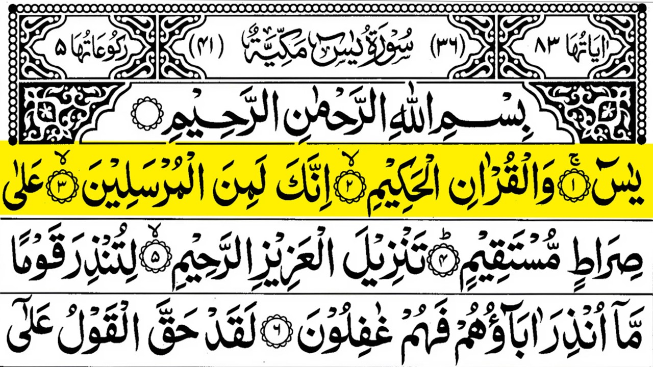 Surah Yasin (Yaseen) سورة يس 🕌 | With Arabic Text | | Soothing Recitation | Ep81 Dear Tilawat