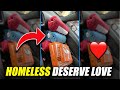 Giving Homeless People Food + Gifts *EMOTIONAL*
