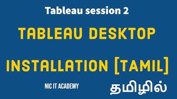 Tableau Installation in Tamil  - Session-2 | Tableau in Tamil | Tableau tutorial in Tamil