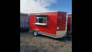 6 x 12 concession trailer w sinks. power ac and finished interior