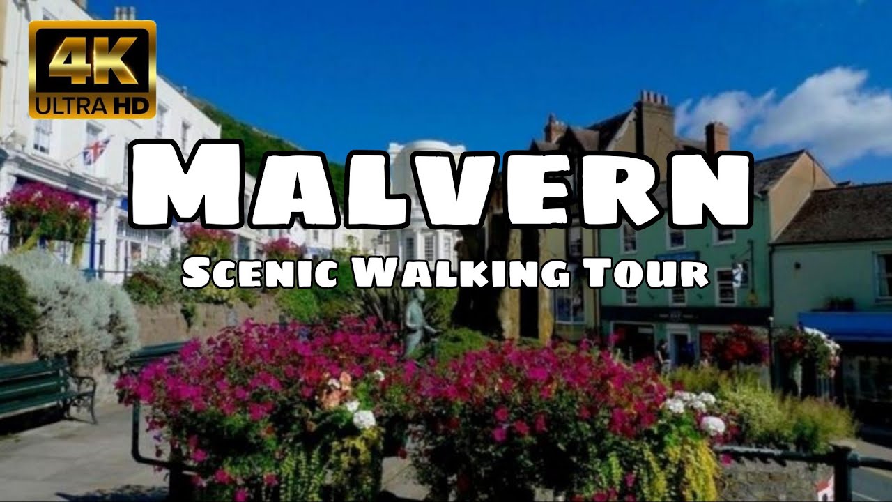 Malvern Town Centre Short Scenic Walking Tour [4K] Immersive, Non-Commentated Tour