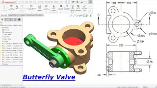 Design and Assembly of Butterfly valve in Solidworks