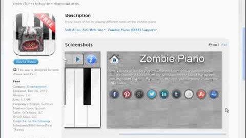 Zombie Piano is Free Zombies Soundboard App for iPhone and iPad / iOS Apps