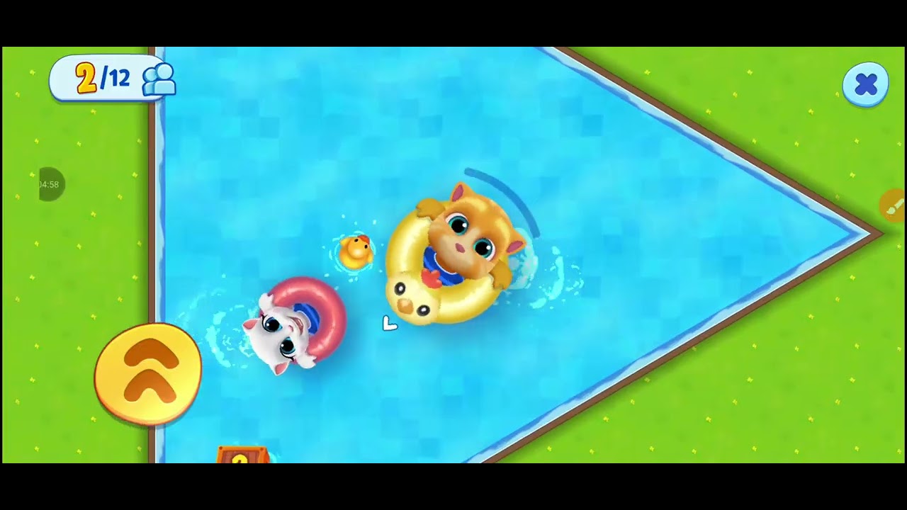 Momentos en la picsina en Talking Tom : amigos 1 pero con bebes y ladrones ¿quien ganara?