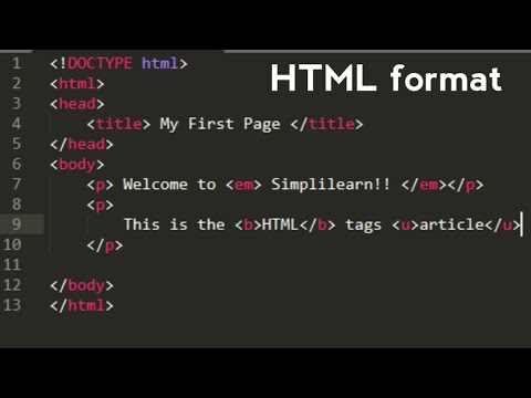 What is HTML format | What is html format Example | html basic tutorial ...