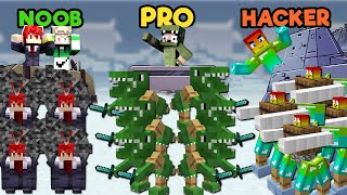 MINI GAME : CUỘC CHIẾN BẢO VỆ CĂN CỨ VIP ** NOOB CÓ ĐỘI QUÂN ROBOT VIP NHẤT MINECRAFT