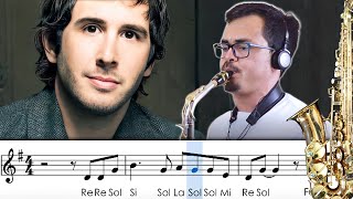 Sax alto - You Raise Me Up (Josh Groban), partitura com notas.
