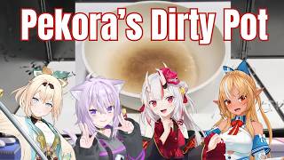 Okayu, Flare, Ayame, and Irohas Reaction to Pekoras Dirty Pot