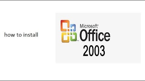 how to install ms office 2003