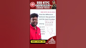 🚆RRB NTPC PYQ No 3 | Maths #arunantricks #ntpc #railwayexam