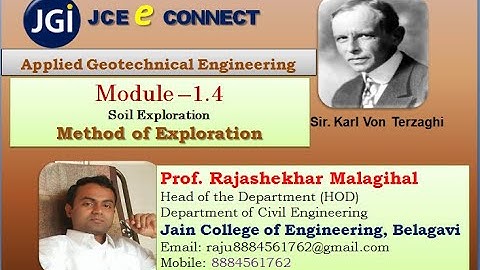 1.4 Soil Exploration: Method of Exploration