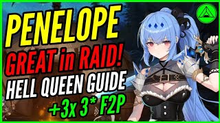 Penelope vs Hell Queen Azumashik (+3 F2P Hero)  Epic Seven Raid Guide