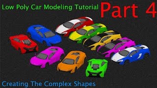 Beginner Blender Low Poly Car Modeling Tutorial - Part 4 - Creating The Complex Shapes