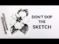 How to Draw a Hibiscus with Micron Pens | Pen & Ink Flower Tutorial
