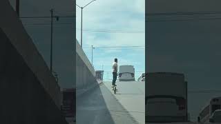 Stunt Rider's Gravity-Defying Bike Feat