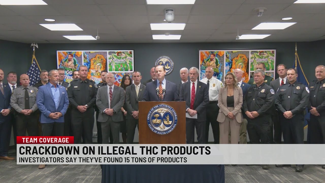 South Carolina authorities crack down on illegal THC products - YouTube