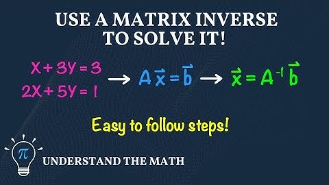 How to Solve a Linear System Using the Inverse of a Matrix | Step-By-Step Example