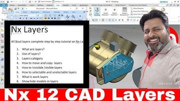 Siemens NX 12 Tutorial | What Are Layers & How to Use Layers in NX-CAD?
