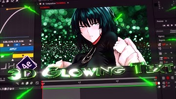 3D Glowing Text || AMV Tutorial || After Effects || HEICHOU ||