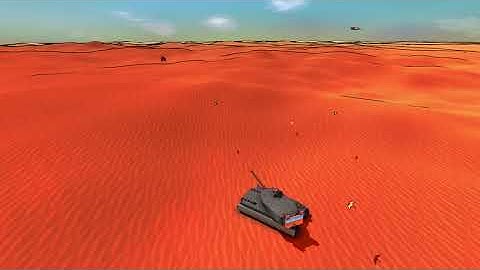 LUA Tank AI Hides while loading, pokes to fire.  From the Depths 2021 05 20 14