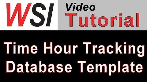 Time Hour Tracking Database Template