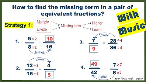 Finding MISSING TERMS in Equivalent Fractions | 3 WAYS | Pinay Math Teacher