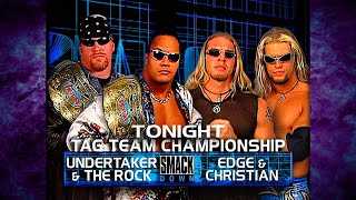 The Undertaker & The Rock vs Edge & Christian WWF Tag Titles Match 12/21/00 (1/2)