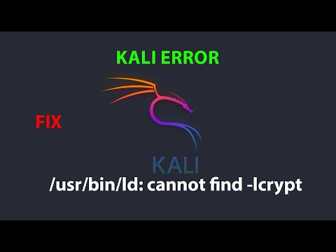 KALI  FIX: /usr/bin/ld: cannot find -lcrypt