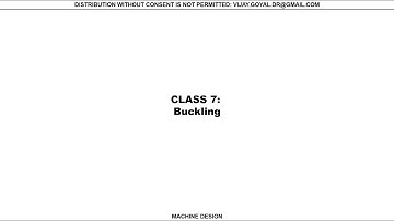 Machine Design Class 7 Buckling
